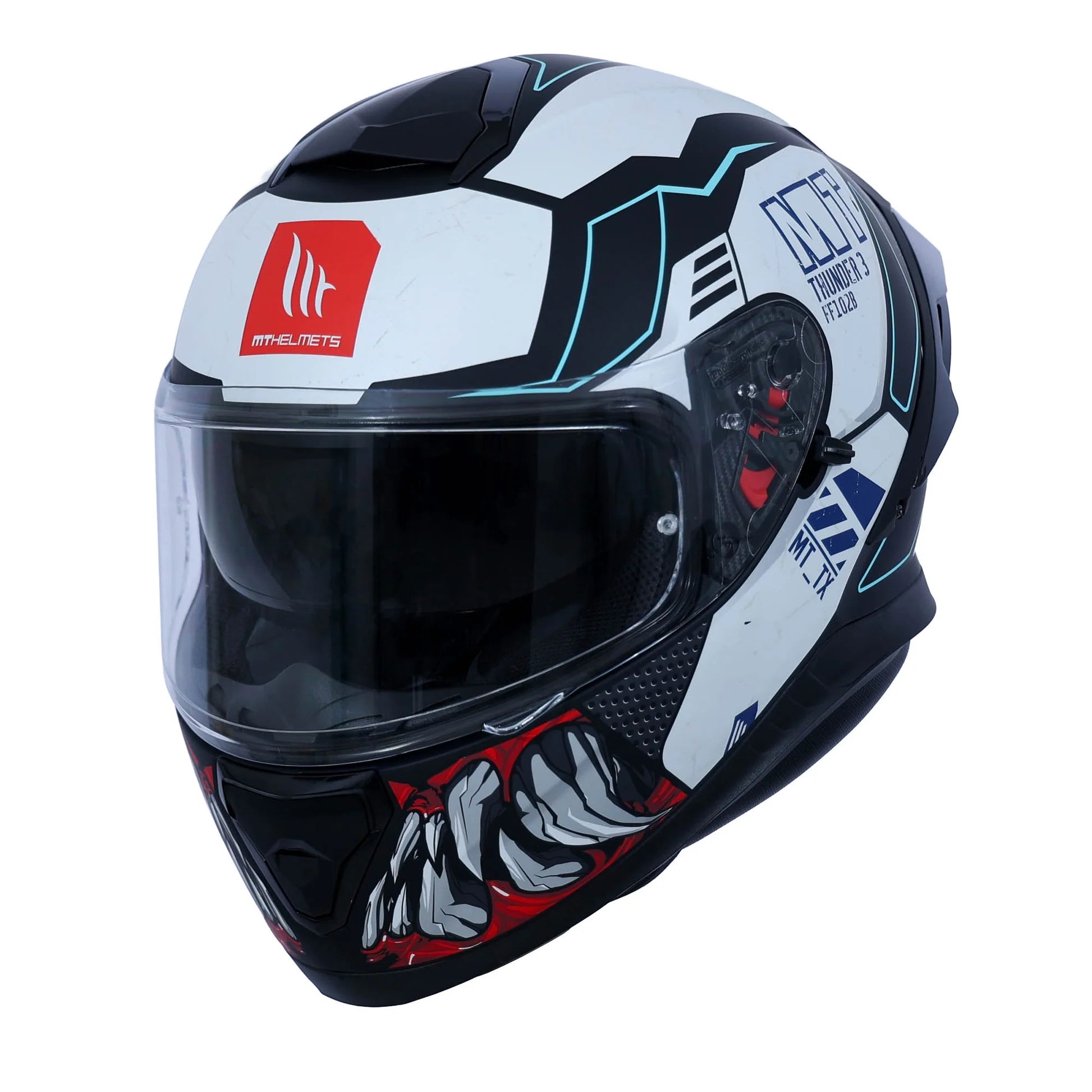 casco mt helmets thunder 3 MT THUNDER 3 SV PRO T-X A7 HELMET (Gloss White) – PlanetHelmet