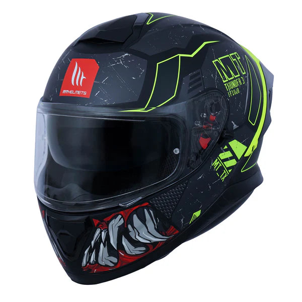 MT THUNDER 3 SV PRO T-X C2 HELMET (Matt Neon)