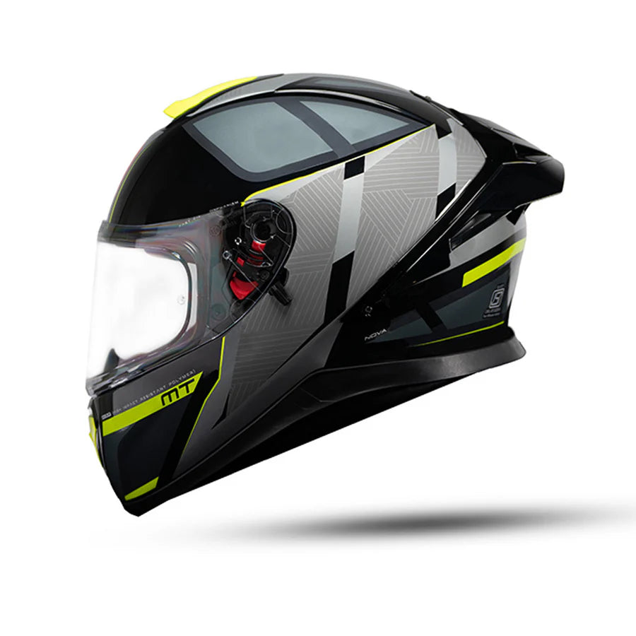 MT Thunder 3 SV Spoiler Nova B62 (Gloss Black Grey Neon Yellow) Helmet