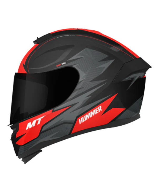 MT Hummer B Shine Gloss Black Red B5 Helmet