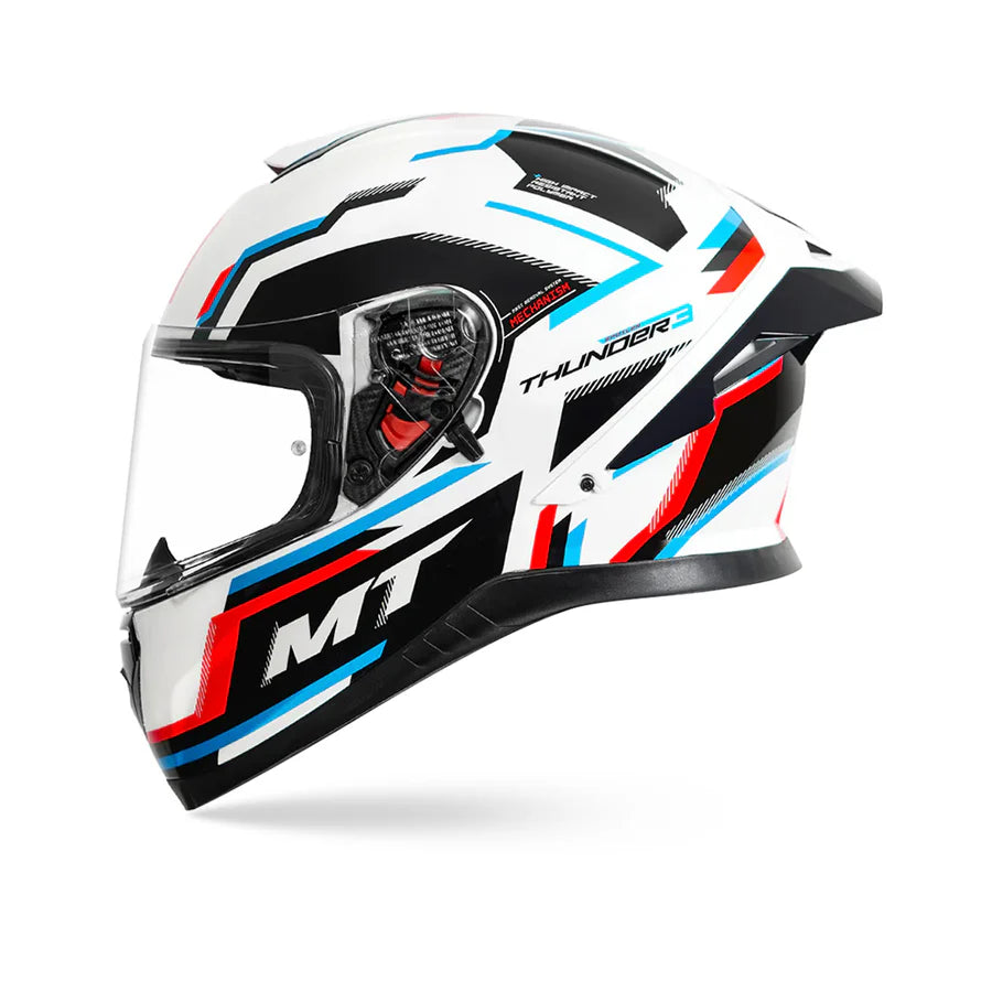 MT Thunder 3 Pro SV Blaze A7 Helmet - Gloss White Blue Red
