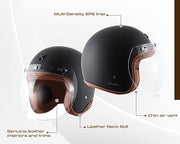 Axor Retro Jet Helmet - Dull Black
