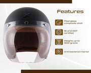 Axor Retro Jet Helmet - Dull Black