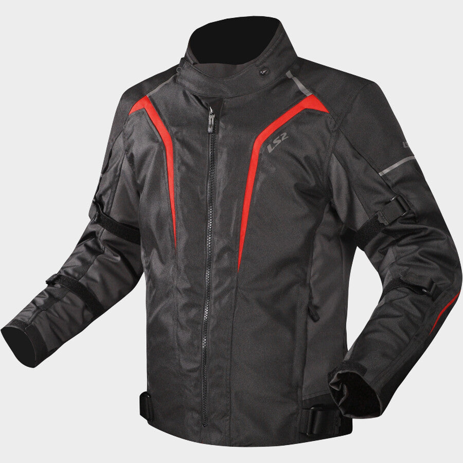 LS2 SEPANG JACKET - BLACK RED - CE CLASS A CERTIFIED
