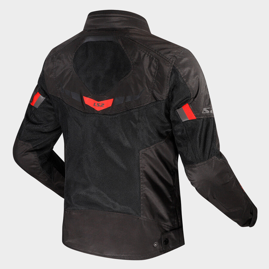 LS2 GARDA AIR JACKET - BLACK RED - CE CLASS A CERTIFIED