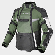LS2 X-MASTER RIDING JACKET - GREEN BLACK GREY - CE CLASS AA CERTIFIED