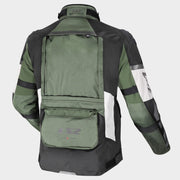 LS2 X-MASTER RIDING JACKET - GREEN BLACK GREY - CE CLASS AA CERTIFIED