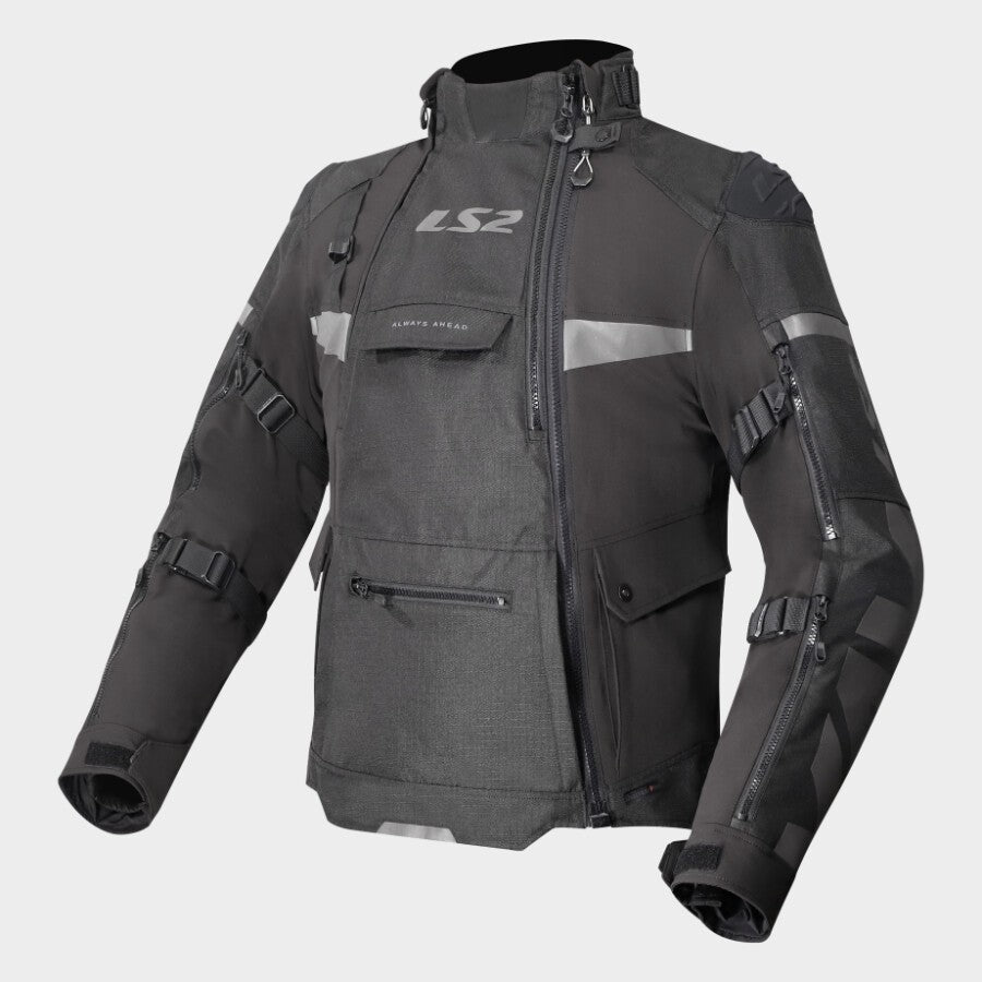 LS2 X-MASTER RIDING JACKET - BLACK - CE CLASS AA CERTIFIED