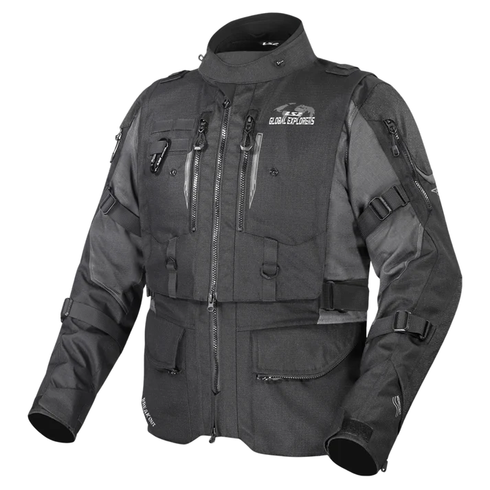 LS2 BREAKOUT MAN JACKET - BLACK SMOKE - CE CLASS AA CERTIFIED