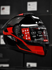 LS2 FF320 STREAM II - TRON - GLOSS BLACK RED