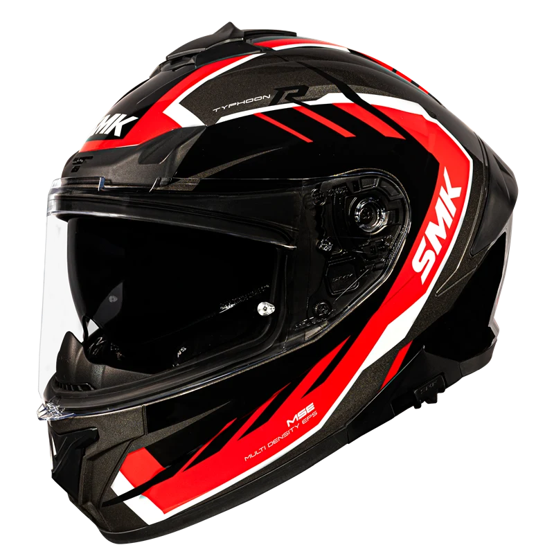 SMK TYPHOON AEROT Helmet - Gloss Black Red - (GL632)
