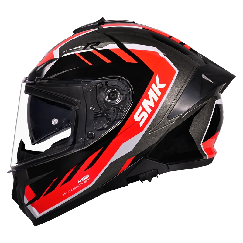 SMK TYPHOON AEROT Helmet - Gloss Black Red - (GL632)