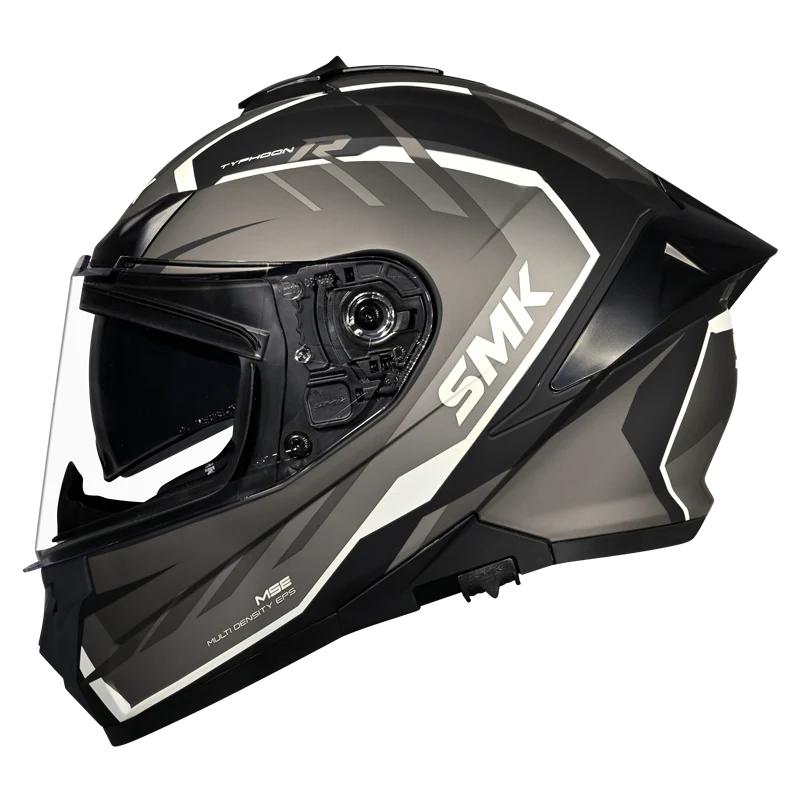 SMK TYPHOON AEROT Helmet - Gloss Black Grey - (GL266) – PlanetHelmet