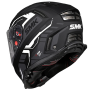 SMK AGNAR TEKTRON Helmet- Gloss Black White - (GL261)