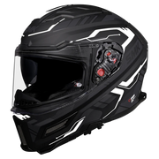 SMK AGNAR TEKTRON Helmet- Gloss Black White - (GL261)