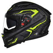 SMK AGNAR TEKTRON Helmet - Gloss Black Neon Yellow - (GL264)