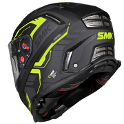 SMK AGNAR TEKTRON Helmet - Gloss Black Neon Yellow - (GL264)