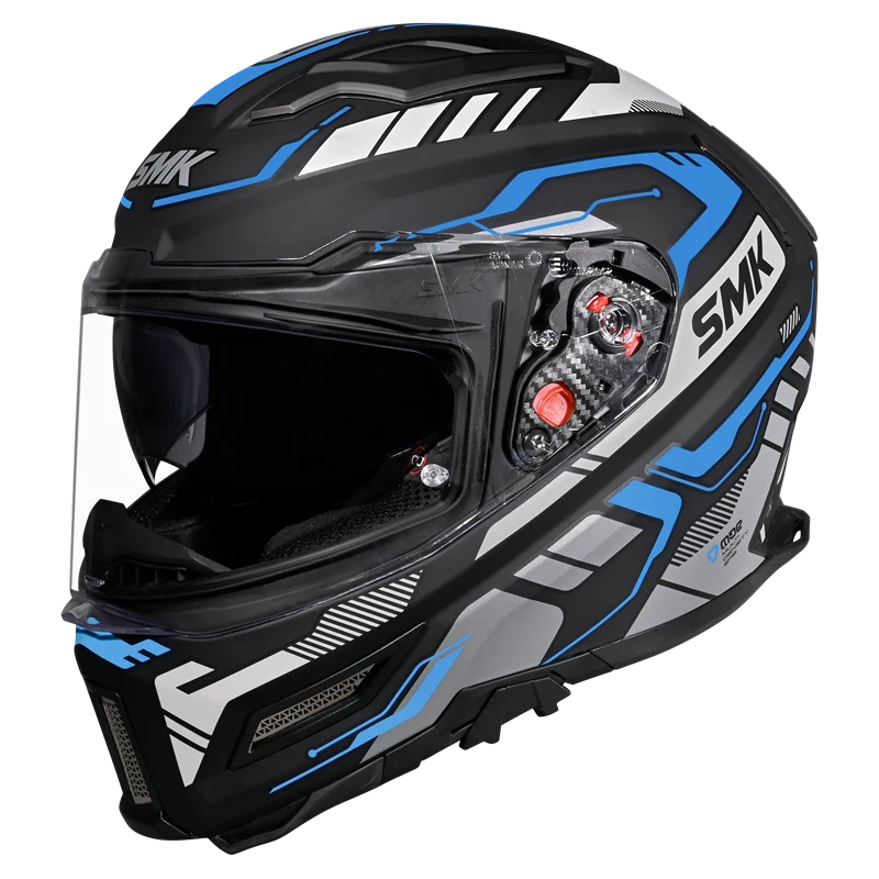 SMK AGNAR TEKTRON Helmet - Gloss Black Blue - (GL265)