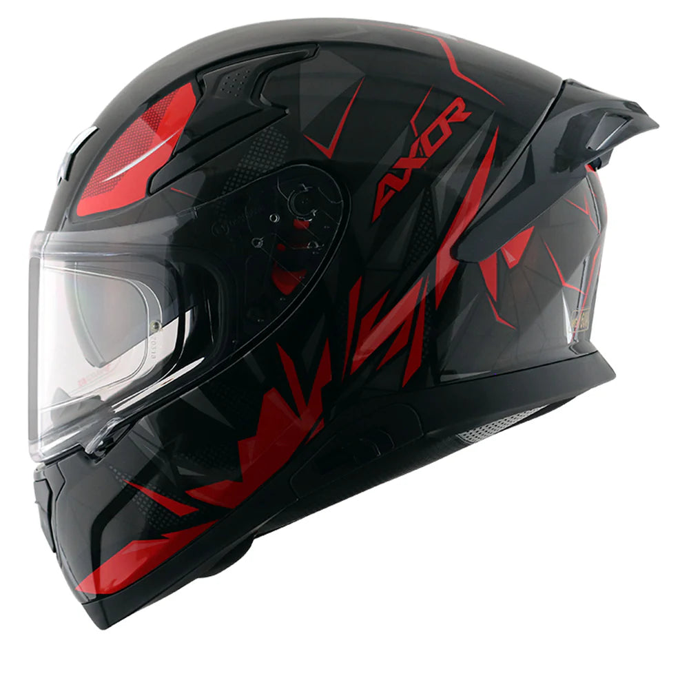 Axor Apex Hunter Helmet - Gloss Black Red