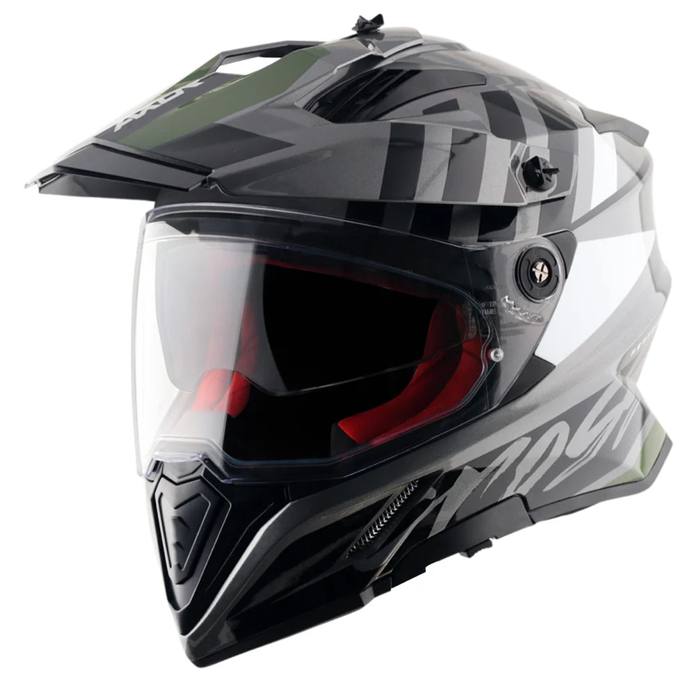 Axor X-Cross Dual Visor Helmet - Orbit - Gloss Athena Grey Black