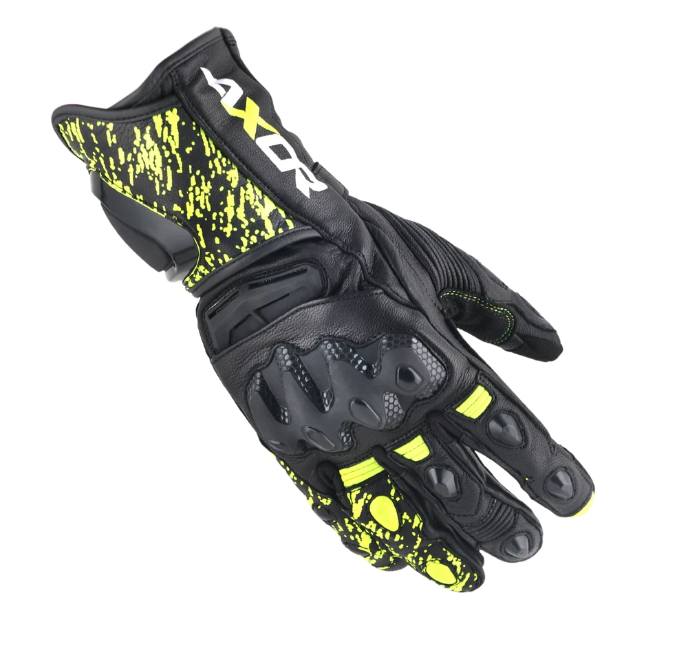 Axor Enzo Riding Gloves - Black Neon Yellow