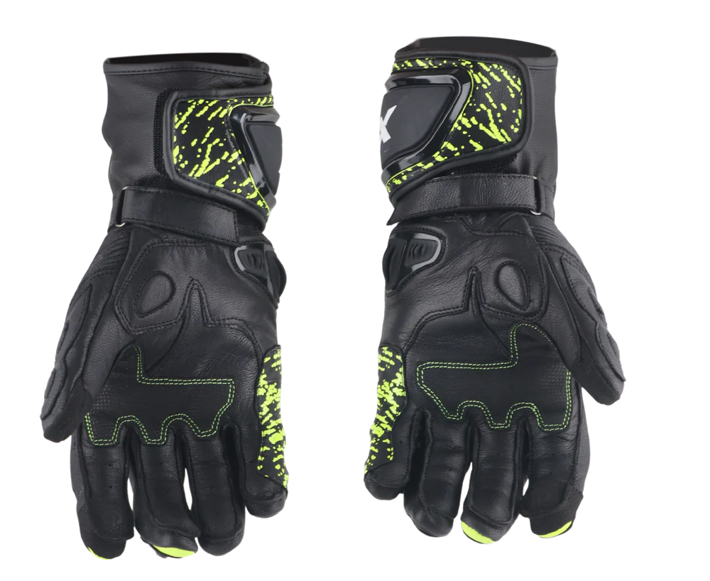 Axor Enzo Riding Gloves - Black Neon Yellow