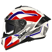 SMK TYPHOON AZONIX Helmet - Gloss white Red - (GL135)