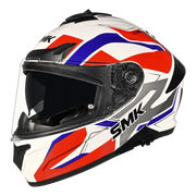 SMK TYPHOON AZONIX Helmet - Gloss white Red - (GL135)