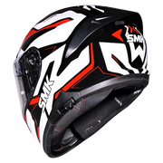 SMK TYPHOON AZONIX Helmet - Gloss white Red - (GL213)