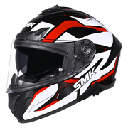 SMK TYPHOON AZONIX Helmet - Gloss white Red - (GL213)