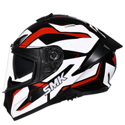 SMK TYPHOON AZONIX Helmet - Gloss white Red - (GL213)