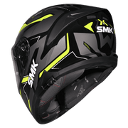 SMK TYPHOON AZONIX Helmet - Gloss Black Neon Yellow - (GL264)