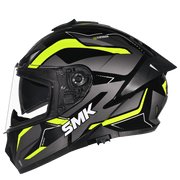 SMK TYPHOON AZONIX Helmet - Gloss Black Neon Yellow - (GL264)
