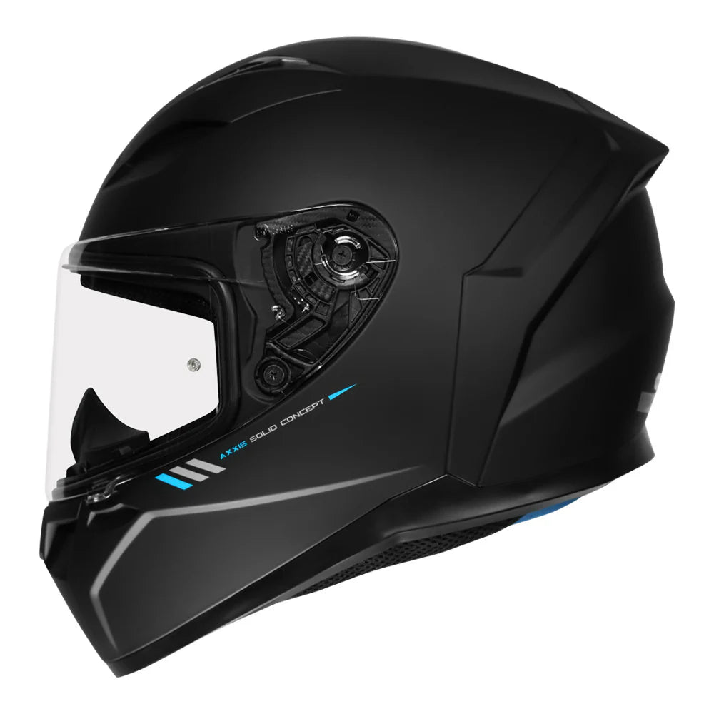 AXXIS FF117B SEGMENT SOLID A1 MATT BLACK HELMET