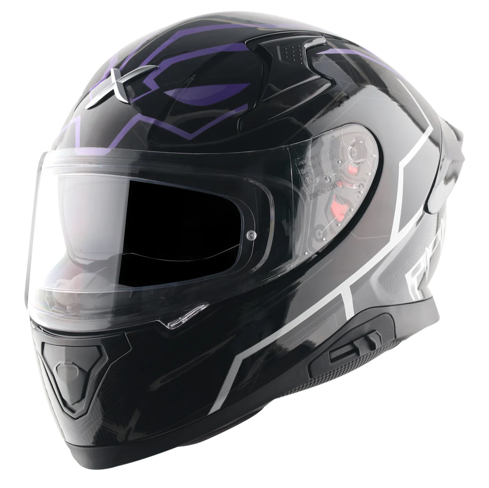 Axor Apex Marvel Black Panther Helmet - Gloss Black Purple