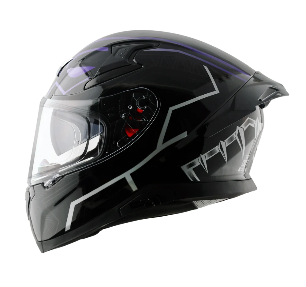 Axor Apex Marvel Black Panther Helmet - Gloss Black Purple