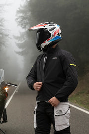 LS2 BREAKOUT MAN JACKET - GREY BLUE RED - CE CLASS AA CERTIFIED
