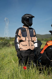 LS2 BREAKOUT MAN JACKET - SAND BLUE GREY - CE CLASS AA CERTIFIED