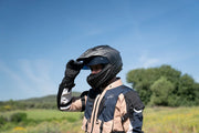 LS2 BREAKOUT MAN JACKET - SAND BLUE GREY - CE CLASS AA CERTIFIED