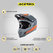 Acerbis Profile 4 Helmet - Black/Orange
