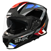 SMK GULLWING CHARGER Helmet - Gloss Grey Red - (GL263) (Flip-Up Helmet)