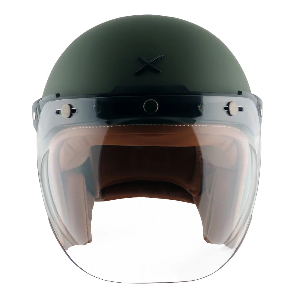 Axor Retro Jet Helmet - Dull Battle Green