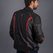 LS2 SEPANG JACKET - BLACK RED - CE CLASS A CERTIFIED