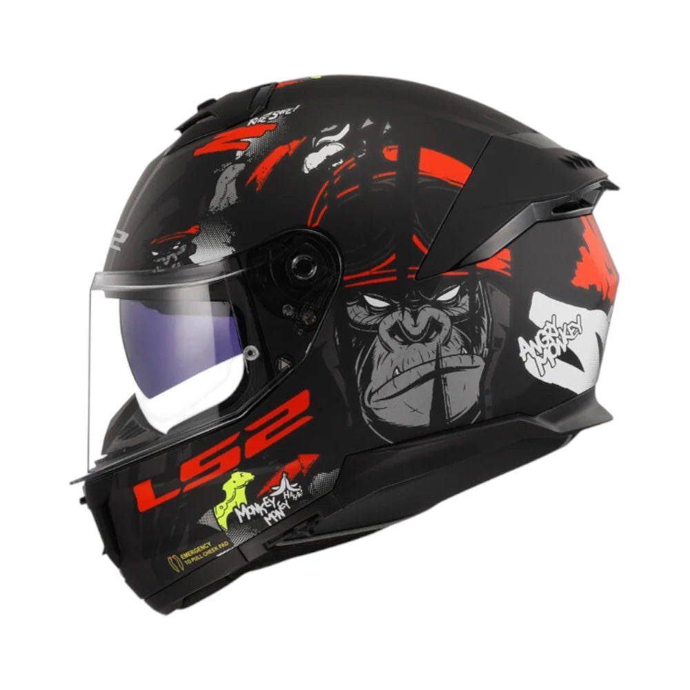 LS2 FF320 STREAM II - ANGRY MONKEY - M.BLACK RED