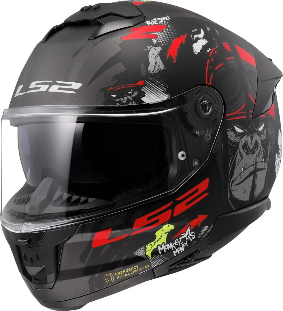 LS2 FF320 STREAM II - ANGRY MONKEY - M.BLACK RED