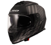 LS2 FF800 STORM II - FLAG - GLOSS BLACK GREY
