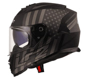 LS2 FF800 STORM II - FLAG - GLOSS BLACK GREY