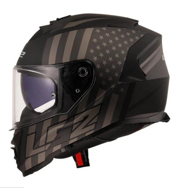 LS2 FF800 STORM II - FLAG - GLOSS BLACK GREY