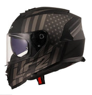 LS2 FF800 STORM II - FLAG - GLOSS BLACK GREY