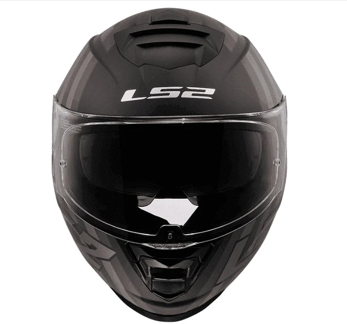 LS2 FF800 STORM II - FLAG - GLOSS BLACK GREY